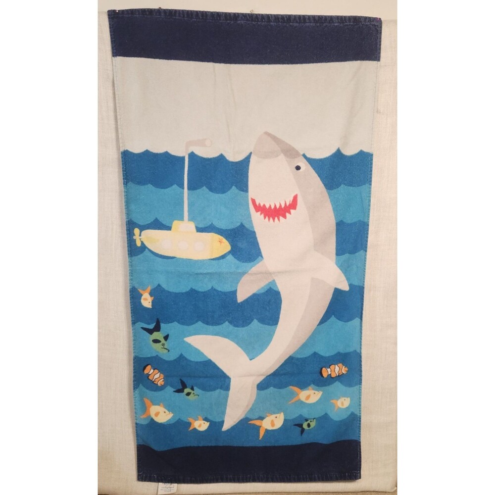 Pottery Barn Kids Shark Beach Towel - Shark Ocean/Whale Shark 25x48
